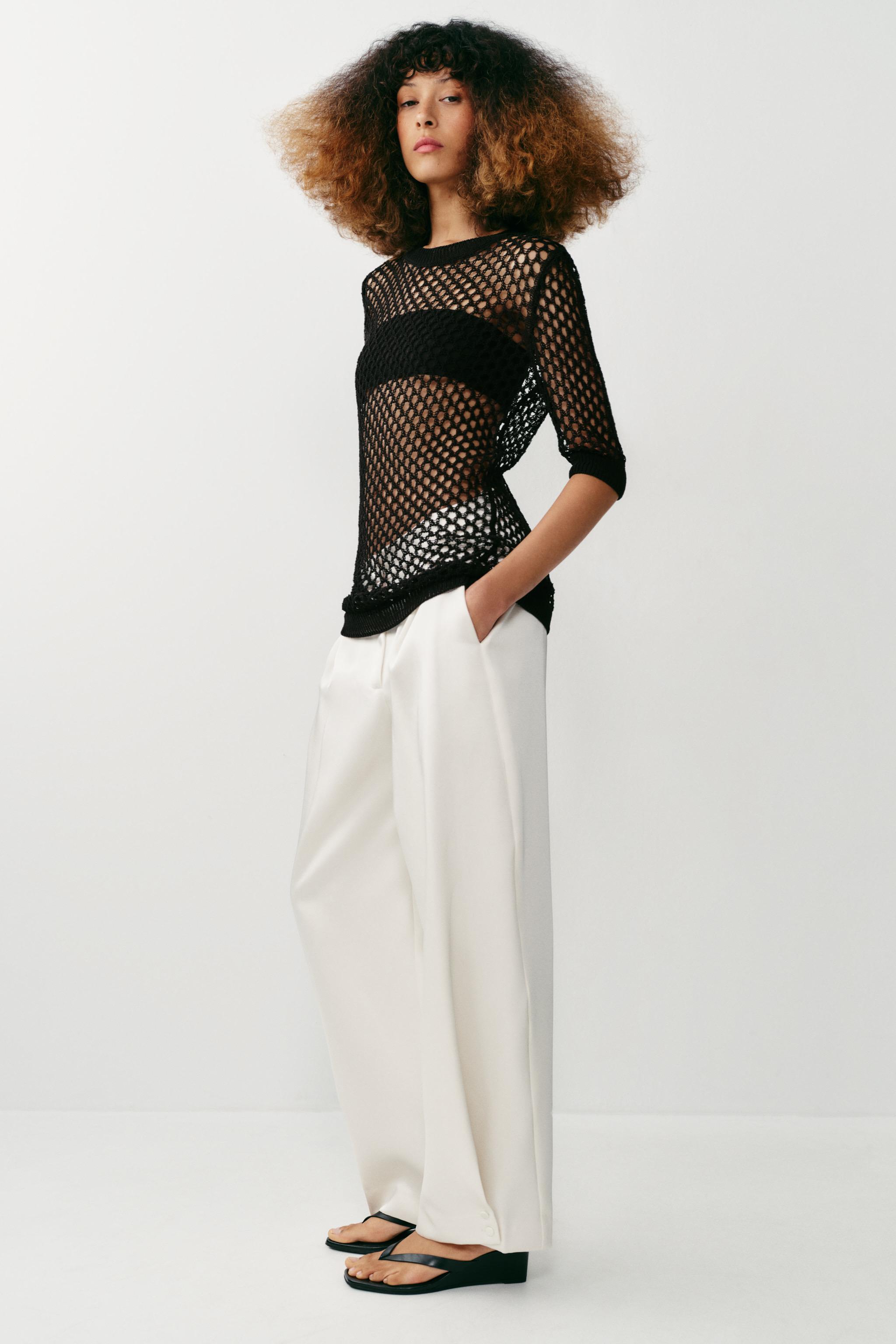 OPENWORK KNIT SWEATER